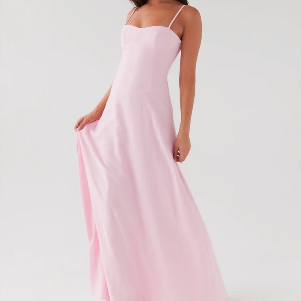 Peppermayo Pink Spaghetti Strap Maxi Dress
